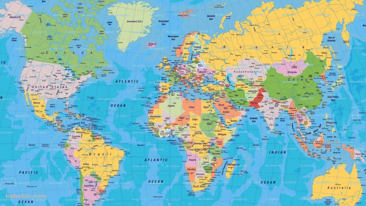 ヨーロッパの世界地図